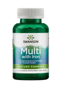 Вітаміни Swanson Multi with Iron Century Formula 130 таб (100-76-7948278-20)