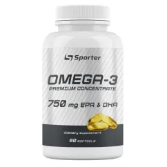 Витамины Sporter Omega 3 Prem.Concentrate 750 mg EPA&DHA 60 софт гель (4820249721698)