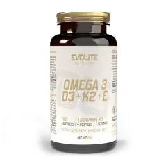 Вітамін Evolite Nutrition Omega 3+D3+K2MK7+E 60 капсул (22225-01)