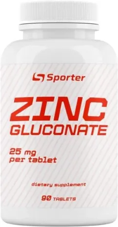 Мінерали Sporter Zinc (from Gluconate) 25 мг 90 таб (4820249721728)