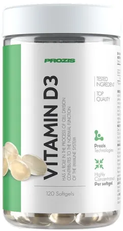 Витамины Prozis Vitamin D3 120 софт. капс (5600380890243)