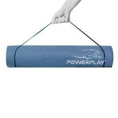 Коврик для йоги и фитнеса PowerPlay 4010 173x61x0.6 Navy (CN10345)
