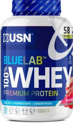 Протеїн USN Blue Lab 100% Whey Premium Protein 2 кг raspberry ripple (21989-05)