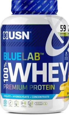 Протеїн USN Blue Lab 100% Whey Premium Protein 2 кг banana (21989-01)