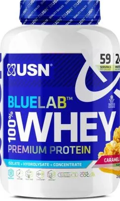 Протеин USN Blue Lab 100% Whey Premium Protein 2 кг карамель попкорн (21989-03)