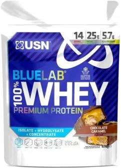 Протеїн USN Blue Lab 100% Whey Premium Protein 476 г caramel chocolate (21991-01)