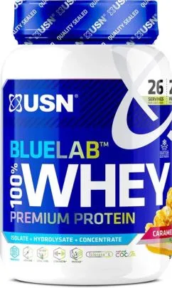 Протеїн USN Blue Lab 100% Whey Premium Protein 908 г caramel popcorn (21990-02)