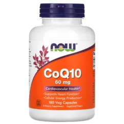 Витамины Now Foods CoQ10 60 мг 180 веган капс (733739031549)