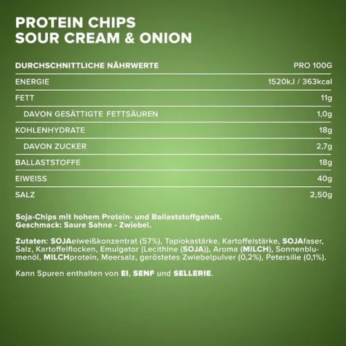 Замінник харчування IronMaxx Protein Chips 40 50 г сметана (4260648130675) - фото №2