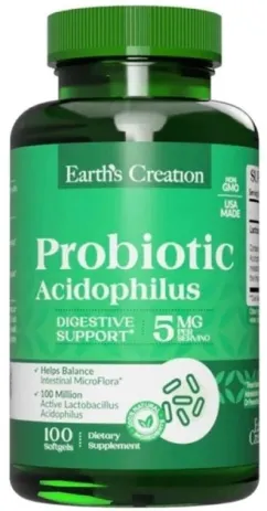 Пробіотик Earth's Creation Probiotic Acidophilus - 100 софт гель (608786009783)