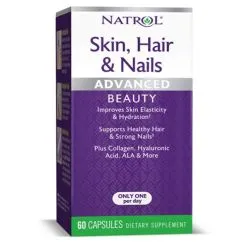 Натуральна добавка Natrol Skin-Hair-Nails w/ Lutein 60 капс (47469071400)