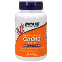 Вітаміни Now Foods CoQ10 600 мг 60 веган капс (733739031822)