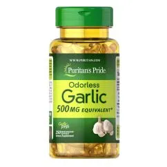 Натуральна добавка Puritan's Pride Odorless Garlic 500 мг- 250 софт гель (74312154935)