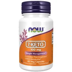 Стимулятор тестостерону Now Foods 7-Keto 100 mg 60 вегакапсул (811079036520)
