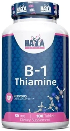 Витамины Haya Labs B-1/Thiamine/ 50 мг 100 таб (858047007762)