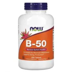 Витамины Now Foods B-50 250 таб (733739004284)
