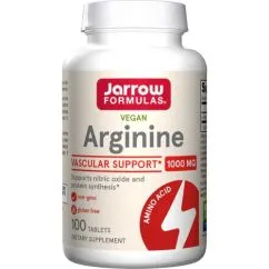 Аминокислота Jarrow Formulas Arginine 1000 мг 100 таблеток (0790011150367)