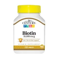 Витамины и минералы 21st Century Biotin 10000 мкг 120 таблеток (0740985277577)