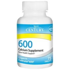 Витамины и минералы 21st Century Calcium 600 75 таблеток (0740985275320)