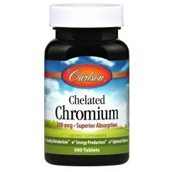 Витамины и минералы Carlson Labs Chelated Chromium 300 таблеток (0088395055133  )