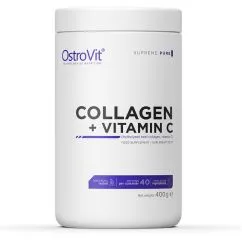 Препарат для суставов и связок OstroVit Collagen + Vitamin C 400 г Малиновый лимонад с мятой (5903246225013)