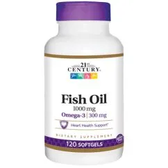 Жирні кислоти 21st Century Fish Oil 1000 мг 120 капсул (0740985228722)