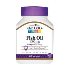 Жирные кислоты 21st Century Fish Oil 1000 мг 60 капсул (0740985214954)