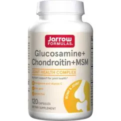 Препарат для суглобів та зв'язок Jarrow Formulas Glucosamine + Chondroitin + MSM 120 капсул (0790011190233)