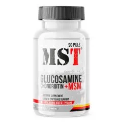 Препарат для суглобів та зв'язок MST Glucosamine Chondroitin MSM Hyaluronic Acid L-Proline 90 таблеток (4260641160754)