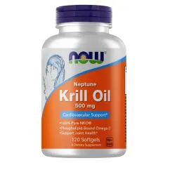 Жирні кислоти Now Foods Krill Oil 500 мг 120 капсул (733739016263)