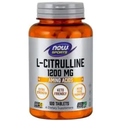 Амінокислота Now Foods Sports L-Citrulline 1200 мг 120 таблеток (0733739001160)