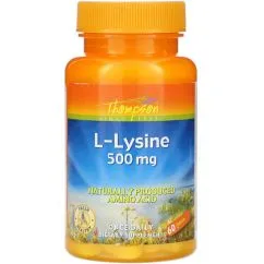 Амінокислота Thompson L-Lysine 500 мг 60 таблеток (0031315197505)