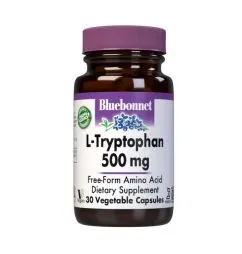 Аминокислота Bluebonnet L-Tryptophan 500 мг 30 вегакапсул (0743715000933)