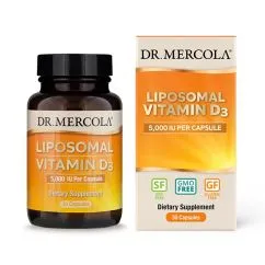 Витамины и минералы Dr. Mercola Liposomal Vitamin D3 5000 IU 30 капсул (0813006016995)