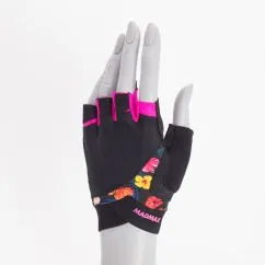 Перчатки для фитнеса MAD MAX Flower Power MFG 770 Black/Pink (CN6557-1)