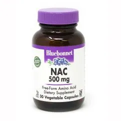 Аминокислота Bluebonnet NAC 500 мг 30 вегакапсул (0743715000629)