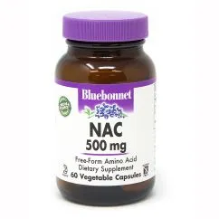 Аминокислота Bluebonnet NAC 500 мг 60 вегакапсул (0743715000643)