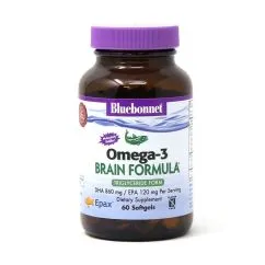 Жирные кислоты Bluebonnet Omega 3 Brain Formula 60 капсул (743715009448)