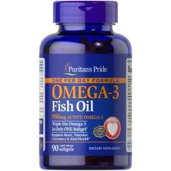Жирні кислоти Puritan's Pride One Per Day Omega 3 Fish Oil 950 мг 90 капсул (CN10620)