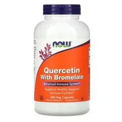 Натуральна добавка Now Foods Quercetin with Bromelain 240 вегакапсул (733739030719)