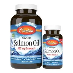 Жирні кислоти Carlson Labs Salmon Oil 180+50 капсул (088395015045)