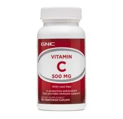 Витамины и минералы GNC Vitamin C 500 мг with Rose Hips 100 каплет (0048107177195)