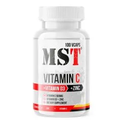Вітаміни та мінерали MST Vitamin C+D3+Zinс 100 вегакапсул (CN6247)