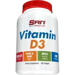 Витамины и минералы SAN Vitamin D3 1000 IU 180 капсул (672898414001)