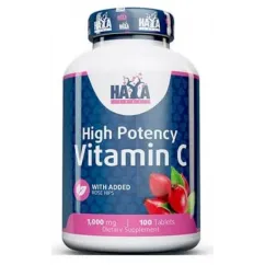 Вітаміни Haya Labs High Potency Vitamin C 1000mg with rose hips 100 таб (854822007972)