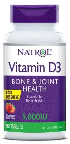 Вітаміни Natrol Vitamin D3 5,000 IU Straw 90 таб 11/2022 (47469058913)
