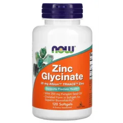 Мінерали Now Foods Zinc Glycinate 30mg 120 софт гель (733739015549)