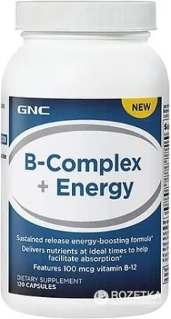 Вітаміни GNC B-COMPLEX+ENERGY 120 капс (48107132378)
