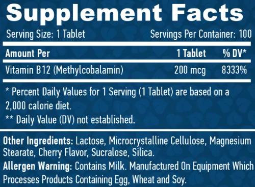 Вітаміни Haya Labs Methyl B-12 200 мкг 100 таб (854822007330) - фото №2