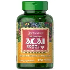 Натуральна добавка Puritan's Pride Acai 3000 mg 120 капсул (0025077273782)